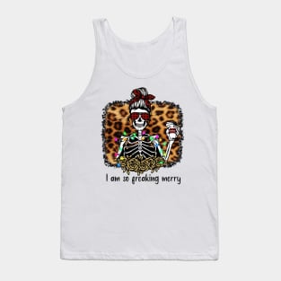 I'm So Freaking Merry, Christmas Skeleton Tank Top